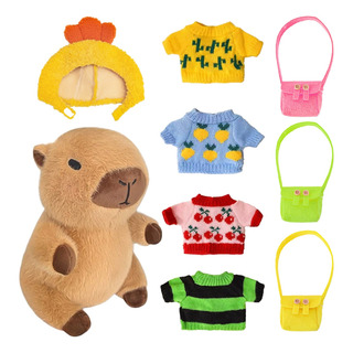 Peluches Carpincho Con 9 Pieza De Ropa Y Accesorios,regalos Peluches Carpincho Con 9 Pieza De Ropa Y Accesorios,regalos