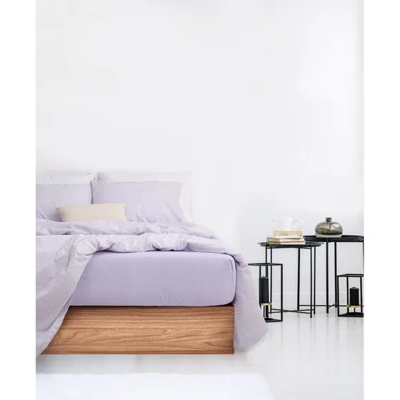 Juego De Sábanas Palette Lines Queen Lila