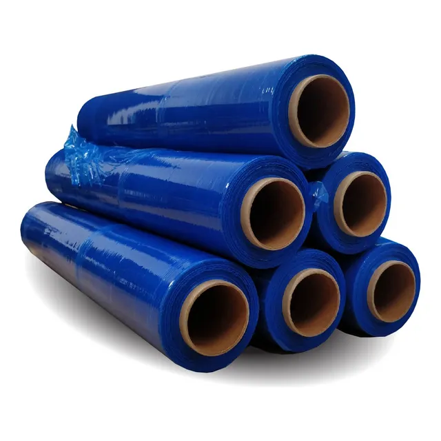 Film Strech Nylon Pallets Embalaje Proteccion Azul 