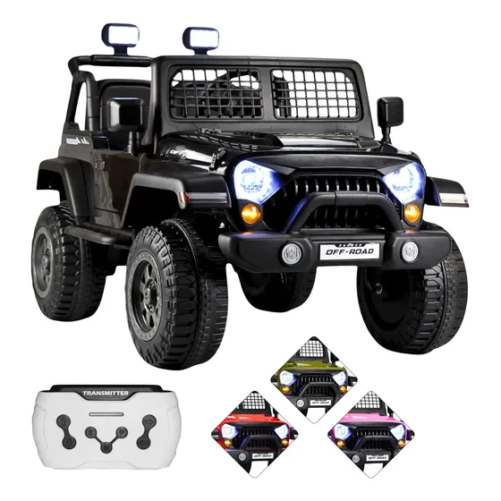 Montable Electrico Para Niños Camioneta Control Remoto 12v Color Negro
