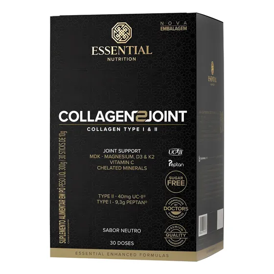 Suplemento Em Pó Essential Nutrition Collagen 2 Joint Em Caixa De 300ml