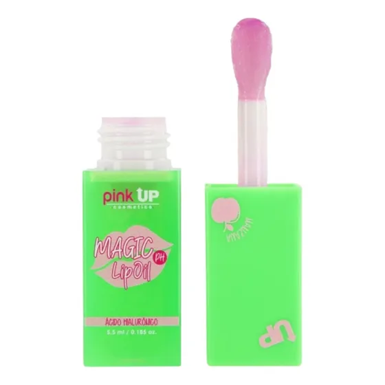 Magic Lip Oil Brillo De Labios Hialuronico Manzana Pink Up Acabado Brillante Color Transparente