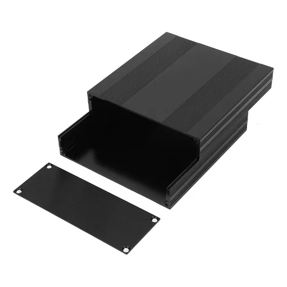 Ftvogue Caja Aluminio Dividida Placa Circuito Impreso Negro