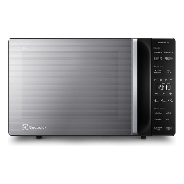 Micro-ondas Me23s 23l Efficient Com Descongelamento Assistido Cor Inox Electrolux 220v