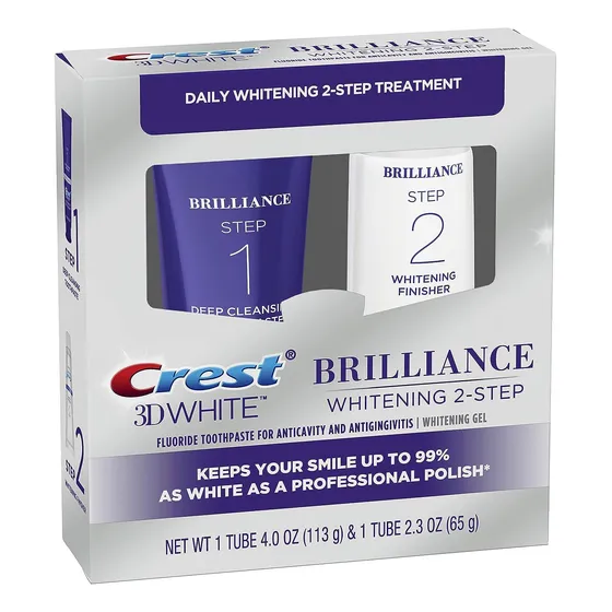 Sistema De Gel Blanqueador Toothpaste Crest 3d White Brillia