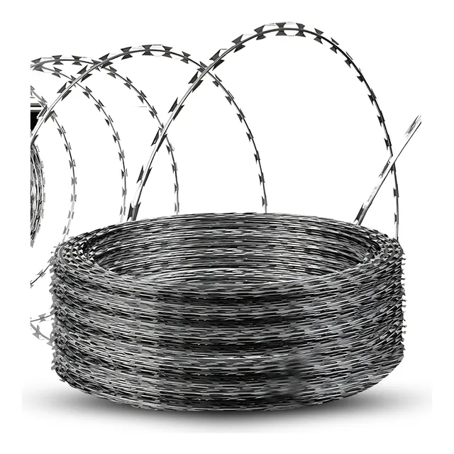 Alambre Concertina Doble Cruzado Galvanizado 10 Metros 45 Cm