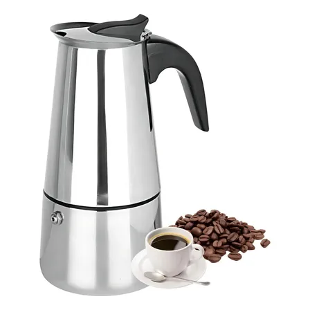 Cafeteira Italiana Ke Home de Inox para 6 Xícaras Prata