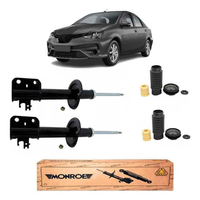 Par De Amortecedor E Kits Monroe Axios Para Etios 2014 2019