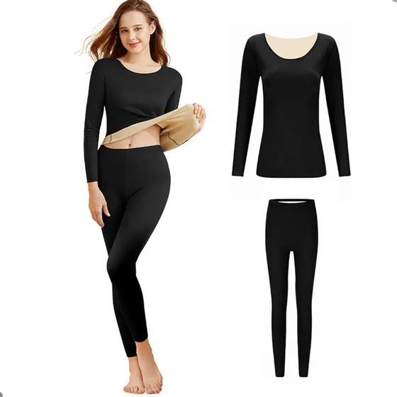 Ropa Termica De Mujer Pantalon Y Playera 1 Juego Pijamas