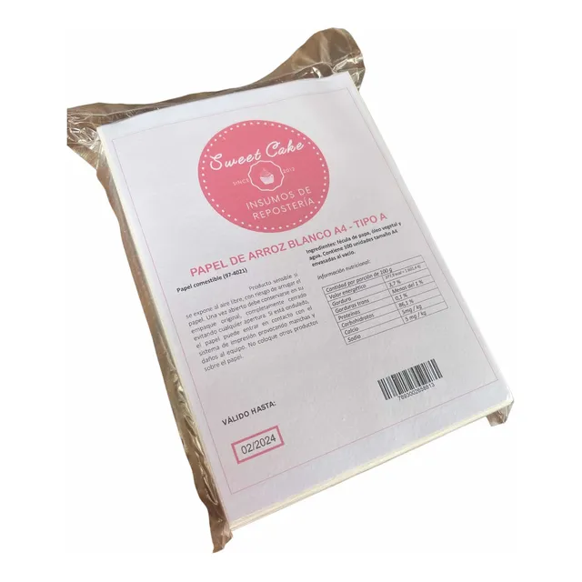 Papel De Arroz A4 - 100 Unidades Láminas Comestibles
