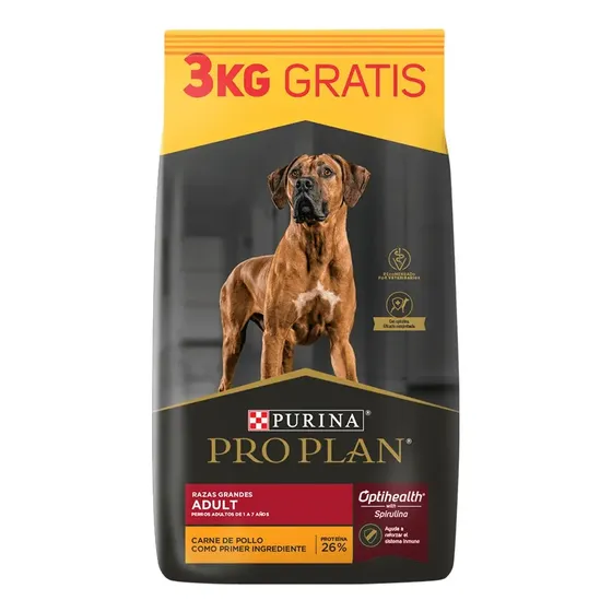 Alimento Pro Plan OptiHealth Raza Mediana para perro adulto de raza grande sabor pollo y arroz de 18 kg | Cuotas sin interés