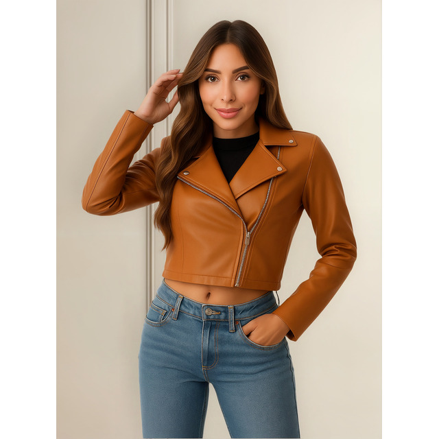 Jaqueta Feminina Courinho Com Zíper Gola Polo Jaqueta Feminina Courinho Com Zíper Gola Polo