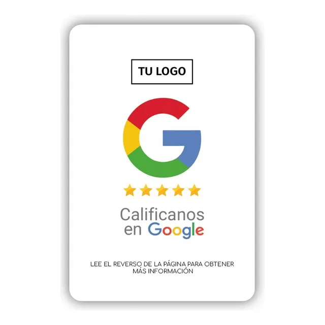 Tarjeta Google Reviews Nfc/qr