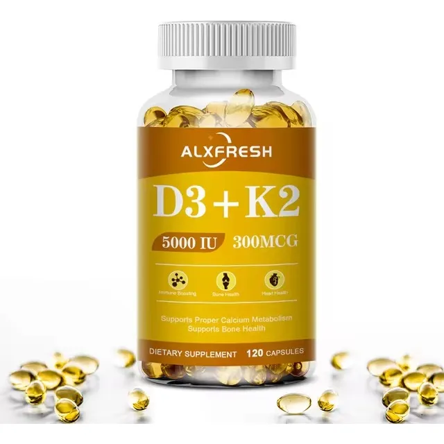 Vitamina D3 Alxfresh 120c 5000 Ui C/ Vit K2 Sist Inmune/óseo