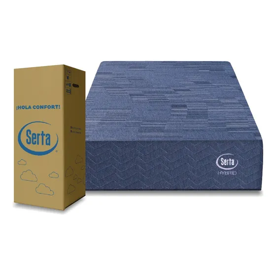 Colchón Serta Box Hybrid 1 Plaza y media 100x190x22 Relleno de Resortes Pocket y Espuma