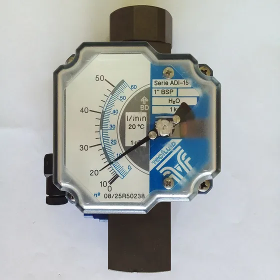 Rotámetro P/50 L/min Adi-15 - 1  Rosca Bsp P/agua - Tecfluid