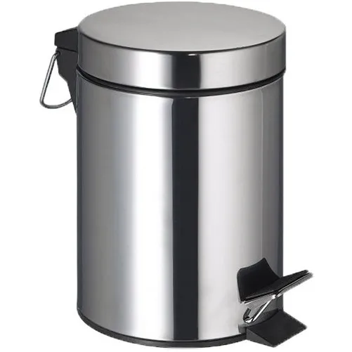 Papelera De Acero Inoxidable Capacidad 5 Litros Color Gris
