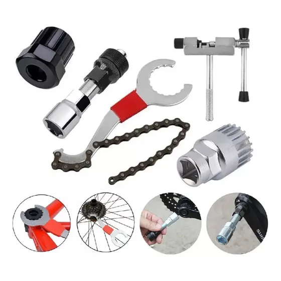 Kit Herramientas Bici Extractor Corta Cadena Llave Biela