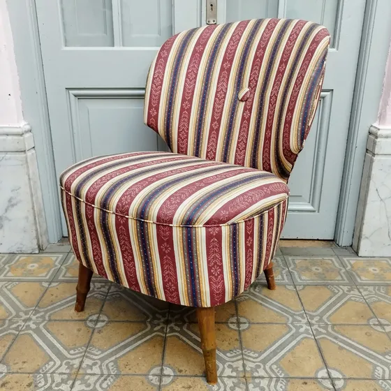 Sillón Americano Estilo Hongo Tapizado A Nuevo
