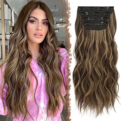 Clip Feshfen En Extensiones De Pelo 4 Pcs Honey Xgwju