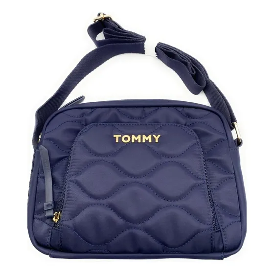 Crossbody, Morral Tommy Hilfiger Mujer Azul Oscuro Lisa Oro Azul Oscuro