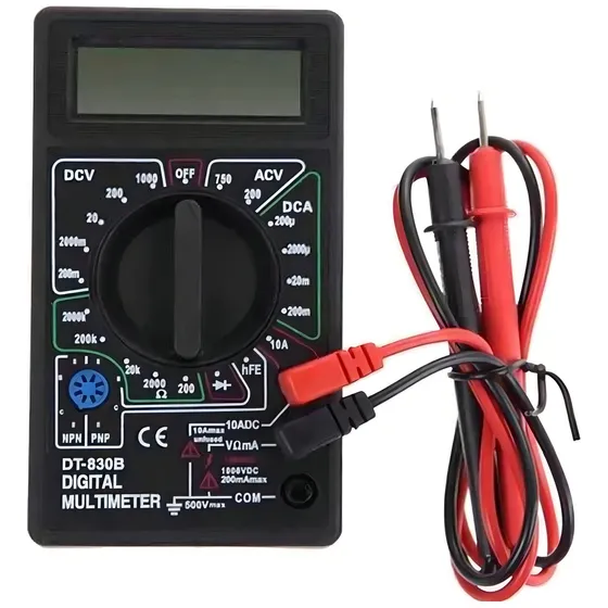 Multimetro Tester Compacto Digital Profesional Con Cables