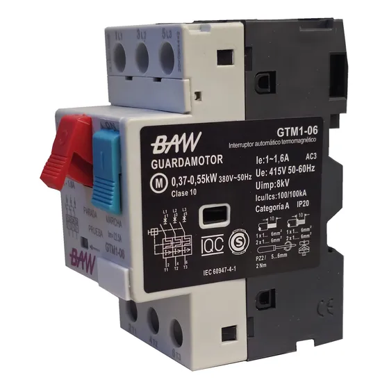 Guardamotor Trifasico Baw 9 - 14 A