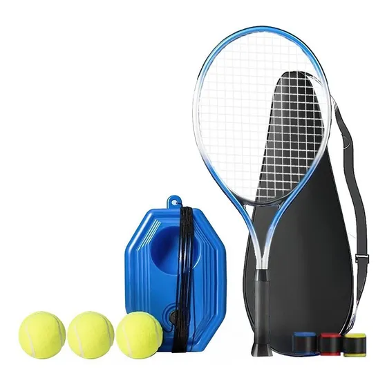 Raqueta De Tenis Para Adultos Con Accesorios 9 Piezas Color Azul