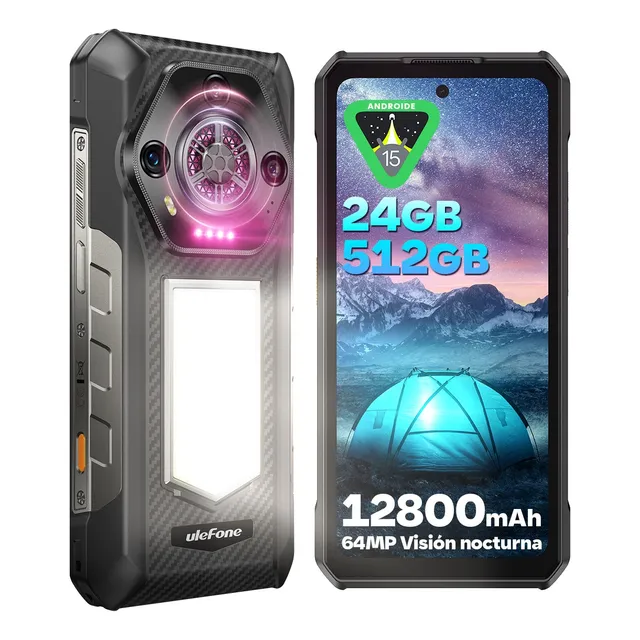 Celular Ulefone Armor 30 Dual Sim Rugged Phone 24gb Ram 512gb Rom 12800mah 64mp Cámara De Visión Nocturna Teléfono Inteligente Robusto Luces Camping