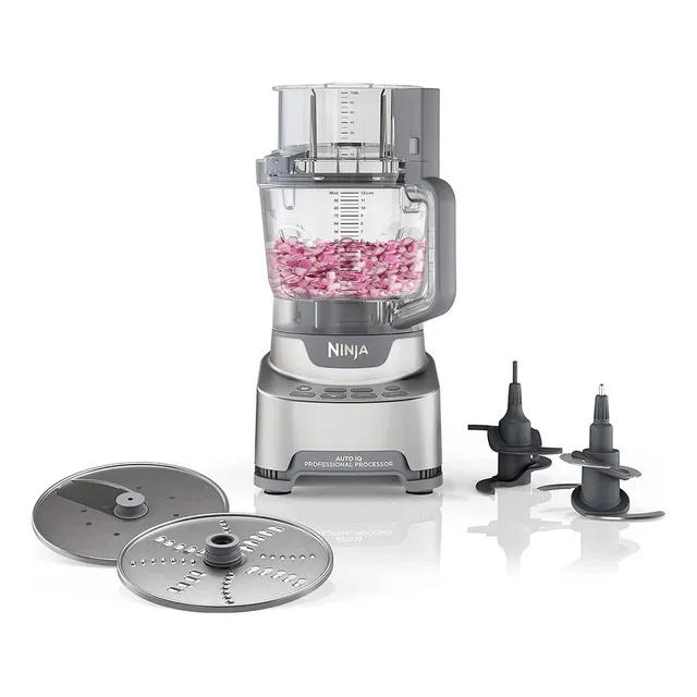 Procesador De Alimentos Ninja Profesional Xl Auto-iq 1200v Color Plateado