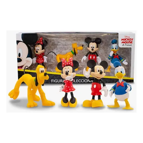 Set Figuras Mickey Mouse Y Sus Amigos Articulables X 4 Und
