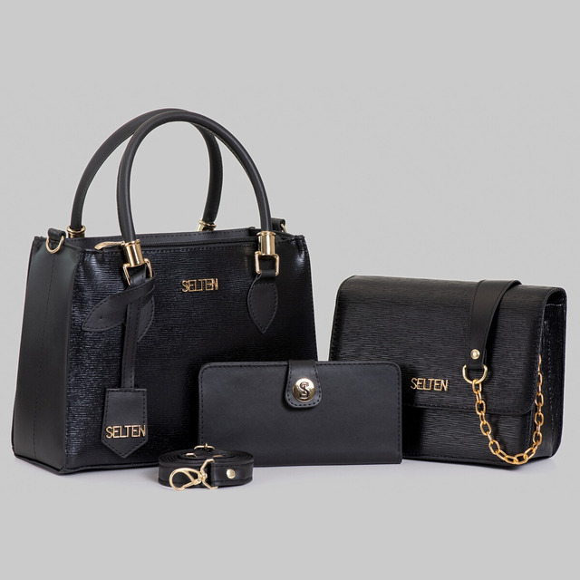 Bolsa Pequena Com Bolsa Média Mais Carteira Kit 3 Peças Bolsa Pequena Com Bolsa Média Mais Carteira Kit 3 Peças