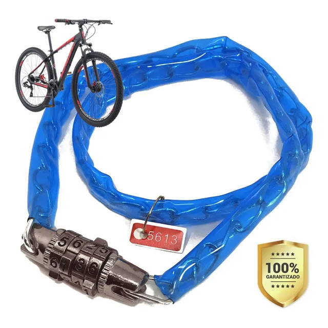 Candado De Combinaciones Con Cadena De 80cm Para Bicicletas