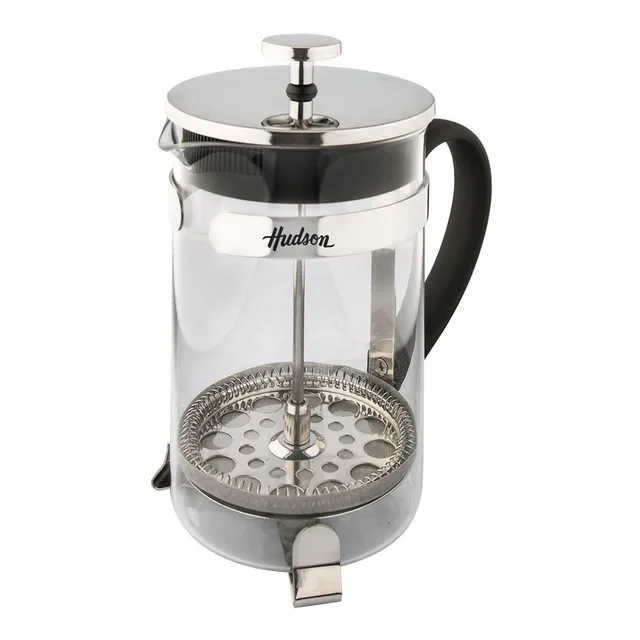 Cafetera Prensa Francesa Hudson Embolo 600 Ml Vidrio Y Acero