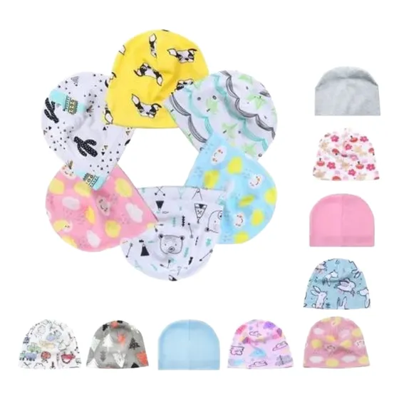 Pack 5 Gorros De Algodón Para Bebes