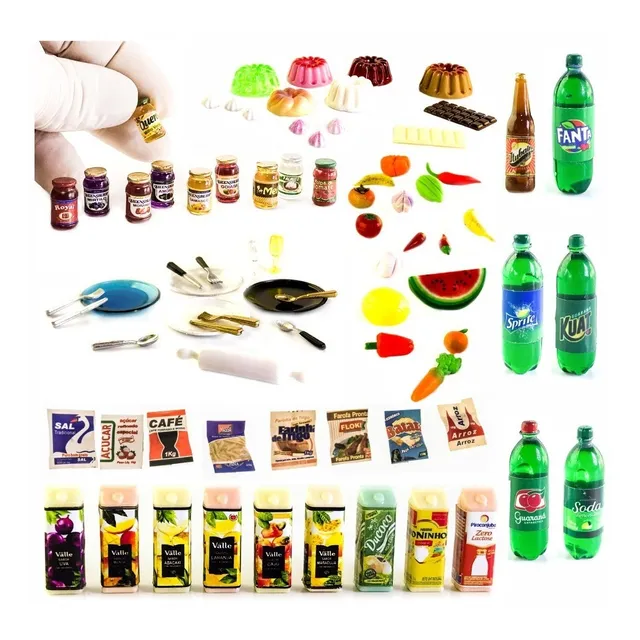 Miniatura Para Bonecas Móveis Comidas Coleção M89819