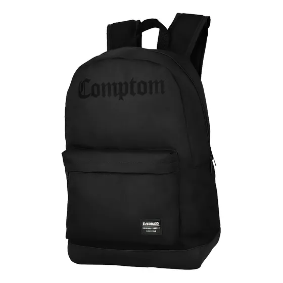 Mochila School Escolar Trabalho Notebook Tablet Livros Caderno Viagem Passeio Academia Esportiva Compton Everbags 22L Cor Preto