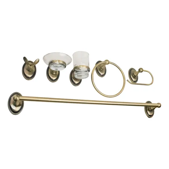 Accesorios Para Baño En Juego De 6pcs Color Bronce