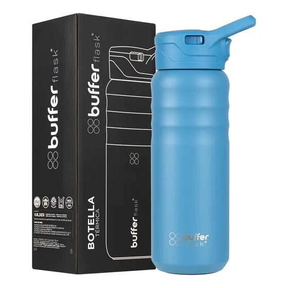 Termo Botella Termica Buffer 700ml Botella Agua Acero Inoxidable Ocean Blue