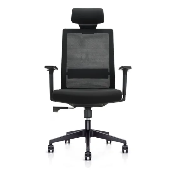Silla De Oficina Premium Ergonométrica Benessere Negro Material Del Tapizado Tela