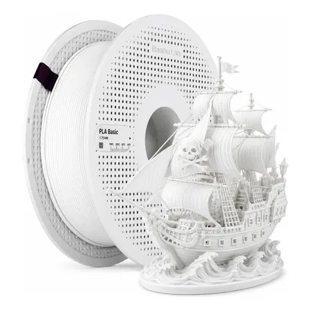 Filamento Pla Bambu Lab Lite C/ Carretel Impressão 3d 1kg Branco Lite