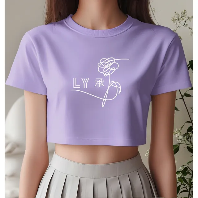 Crop Top Lila - Bts Love Yourself - Army Kpop