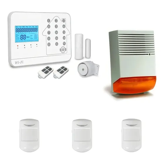 Alarma Seguridad Kit Gsm + Wifi + Pstn Matko Color Blanco