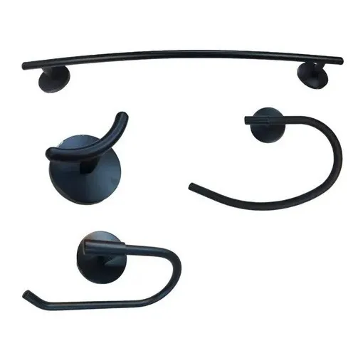 Accesorios Juego Para Baño 4 Piezas Negro