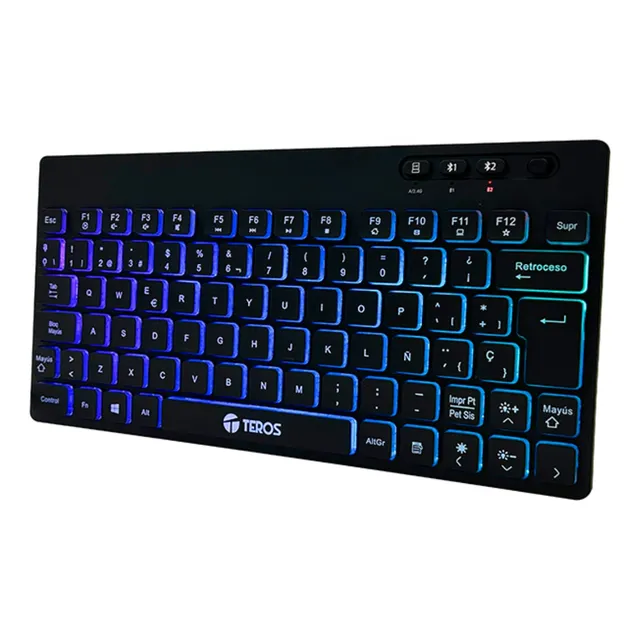 Teclado Inalambrico Teros Rgb Switch Outemu Azul