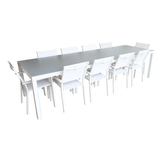 Juego Set Mesa Y 10 Sillas De Exterior Set De Jardin Premium