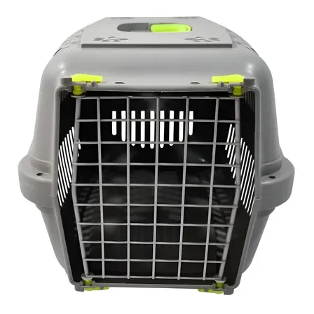 Caixa Transporte Falcon 2 Neon Durapet's Cães E Gatos Cor Amarelo