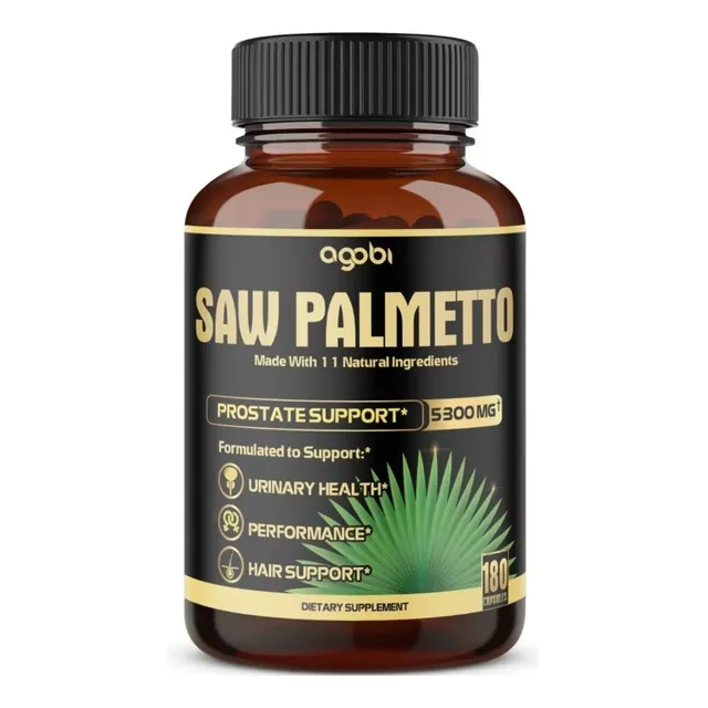 Saw Palmetto 5300mg 180 Cápsulas Prostata Con Pimienta Negra