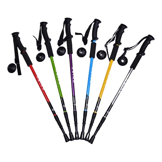 Baston De Tekking Senderismo 135cm Antishock Color Azul