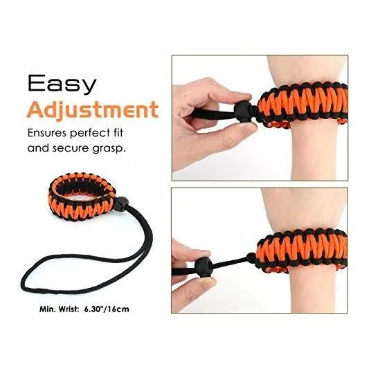 Paracord 2 Correa Agarre Ajustable Nailon Trenzado Para